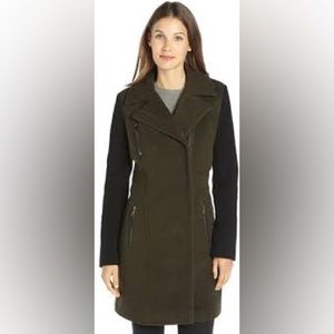 Green And Black Wool Length Coat
